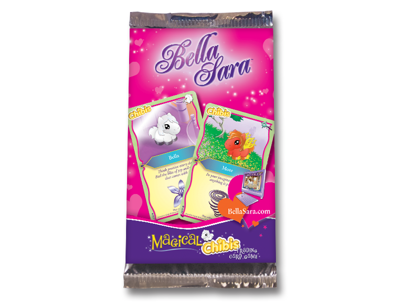 The Bella Sara Company, Magical Chibis Trading Card Game cardpack Foilwrap package